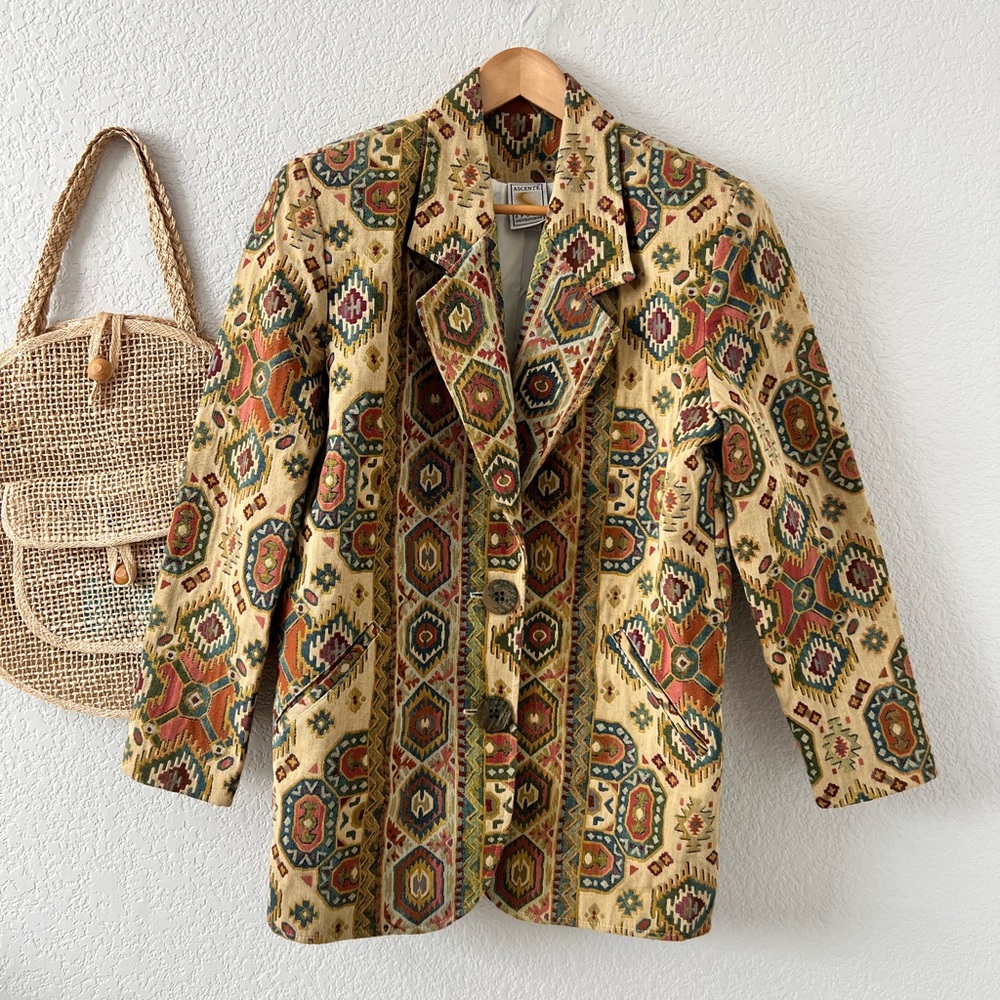 Vintage Ascente Sport Tapestry Blazer Jacket